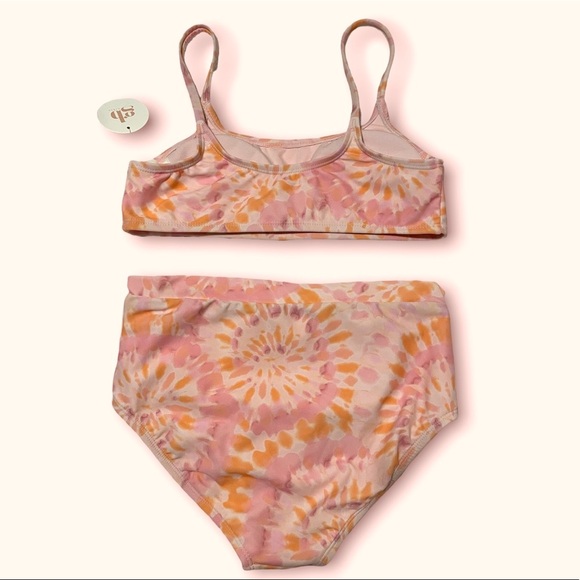 GB Girl.. Girls Big Girls Bandeau High Waisted Two-Piece Swimsuit Tie Dye - Picture 2 of 7